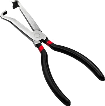 60° Bend Electrical Disconnect Pliers for Automotive Fuel Line and Connector Repair